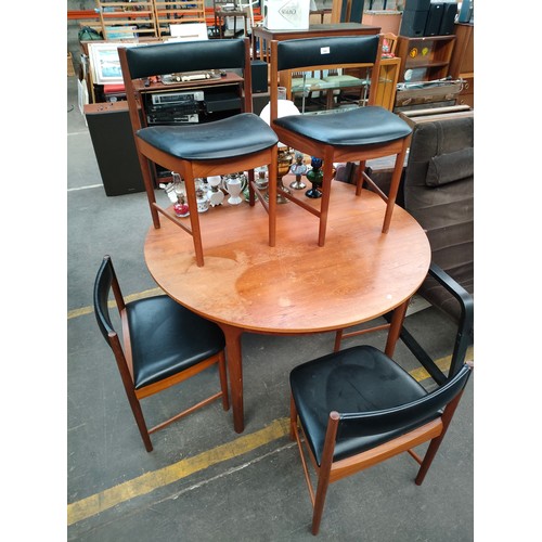 305 - Mid century McIntosh Kirkcaldy table with 6 matching chairs