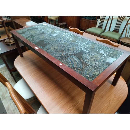 397 - Mid century tiled topped coffee table