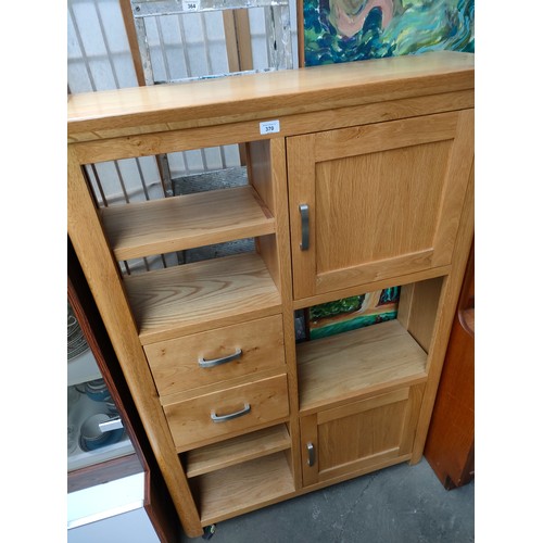 370 - Annaghmore Treviso Oak Narrow Display Unit