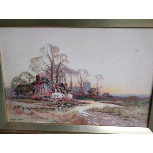 52 - Pair of 19th century countryside pictures set in gilt framing signed by EW Kaslehust