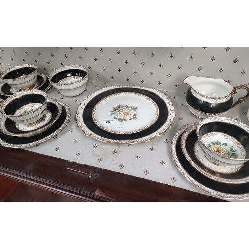 79 - Regency flower pattern tea service