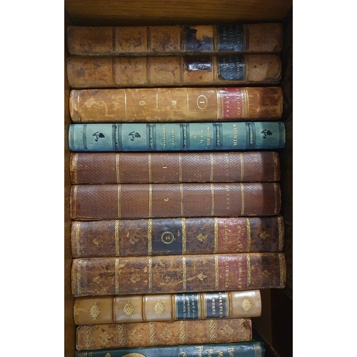 264 - A Collection of Books to include Ruskins works, 7 vols of Walpoles by cunningham, and Zeluco.