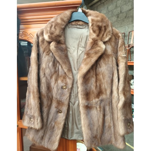 428 - 2 Vintage fur jackets along with fur stole