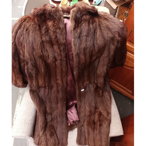 428 - 2 Vintage fur jackets along with fur stole