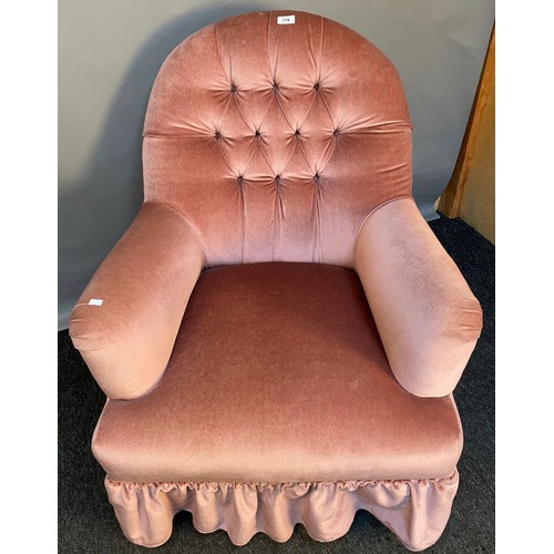 779 - 20th century button back bedroom chair [91cm high]