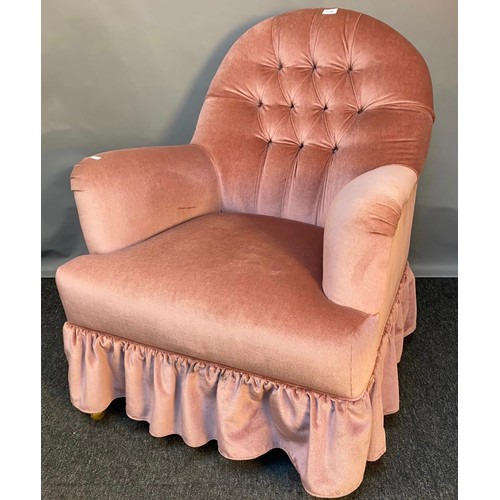 779 - 20th century button back bedroom chair [91cm high]