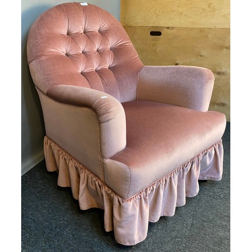 779 - 20th century button back bedroom chair [91cm high]