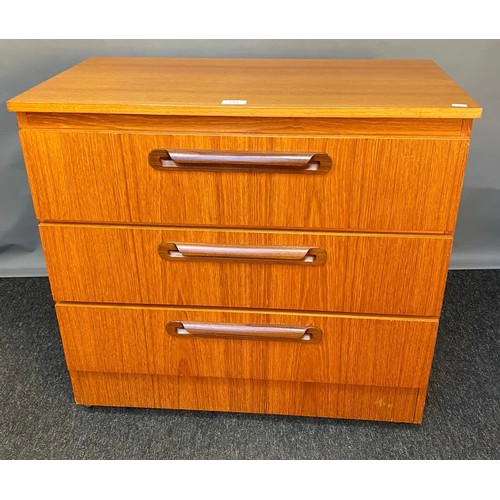 777 - Mid century three drawer chest produced by Sakol [69x74x40cm]