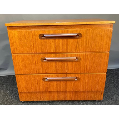 777 - Mid century three drawer chest produced by Sakol [69x74x40cm]