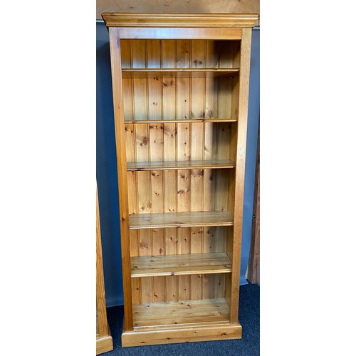 772 - A Pair of Contemporary solid pine bookcases. [Victorian Lacquered] Originally purchased from the tre... 