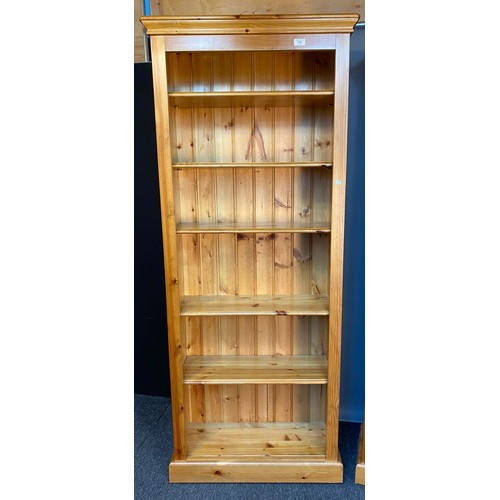 772 - A Pair of Contemporary solid pine bookcases. [Victorian Lacquered] Originally purchased from the tre... 