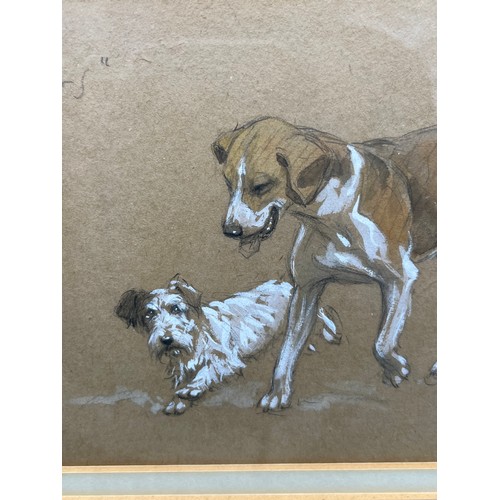 657 - Christopher Gifford Ambler [1886-1965]
Original Pencil and watercolour depicting two dogs titled 'Pa... 