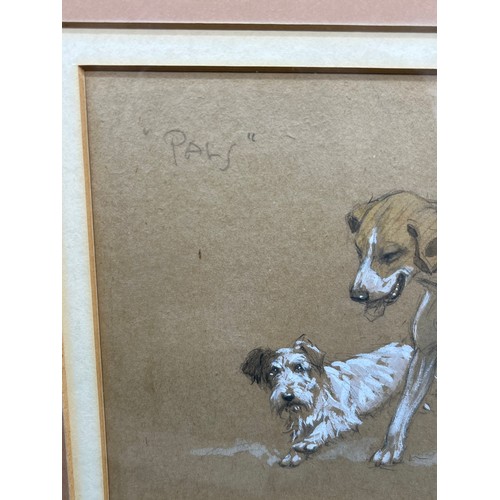 657 - Christopher Gifford Ambler [1886-1965]
Original Pencil and watercolour depicting two dogs titled 'Pa... 