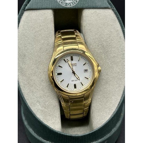 2 - Citizen Eco- Drive WR100 wristwatch. [In a working condition]