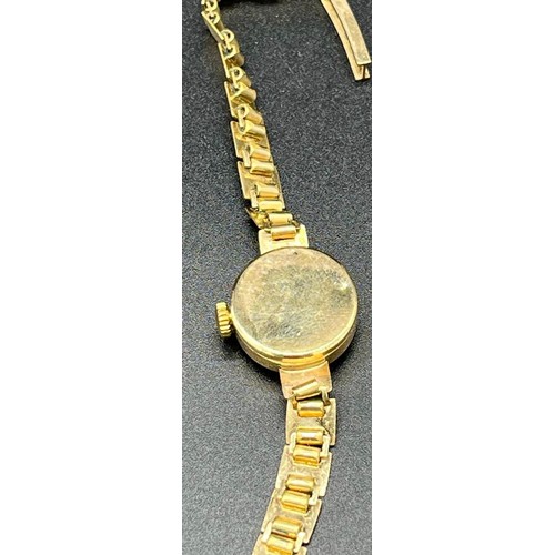 15 - A Vintage ladies 9ct gold cased wrist watch produced by Sekonda. [Non Runner] Together with a Victor... 