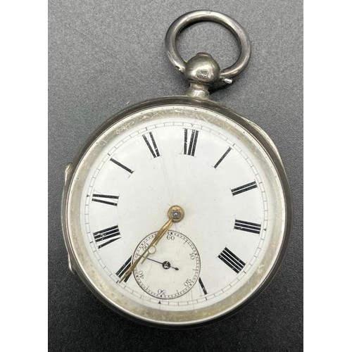 501 - Antique London silver cased pocket watch, W. Lister & Sons [47668] Newcastle on Tyne makers. [5cm in... 