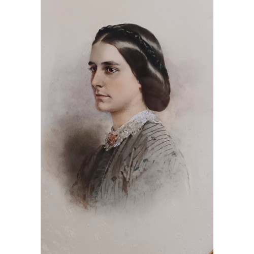 662 - Framed pastel depicting Matilda Douglas Russell (1834-1910 Wife of Daniel Crawford [78x65cm]