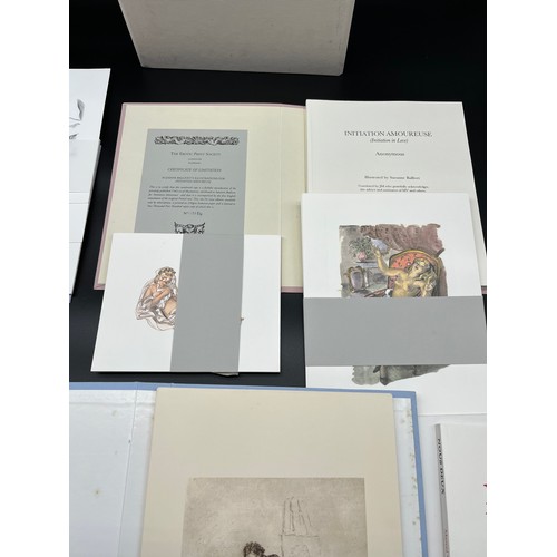 630 - Collection of The Erotic Print society Prints and binders. Limited editions.