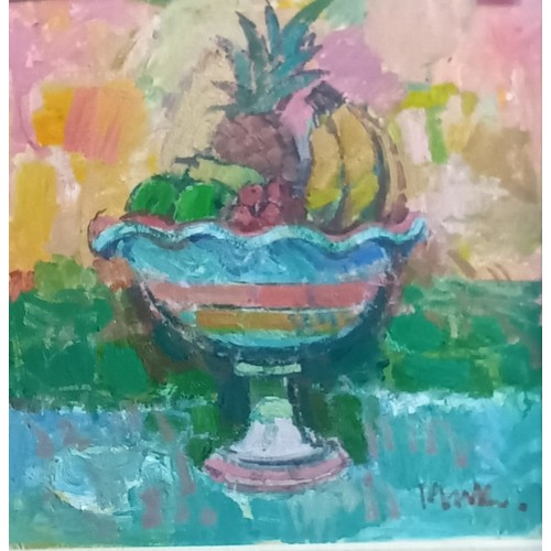 631 - Oil on board titled 'Summer Fruit Bowl' by artist Donald Manson [Signed]
Appeared at The Open Eye Ga... 