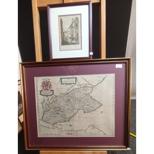 632 - Framed Bleu's Atlas of Scotland surveyed by Timothy Pont and Robert Gordon. This map is from 1663 wi... 