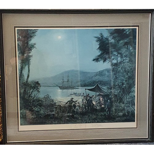 644 - A Large Framed Signed Limited-Edition Print by Montague Dawson, Entitled 'Pieces of Eight'. Frame 87... 