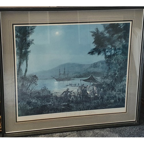 644 - A Large Framed Signed Limited-Edition Print by Montague Dawson, Entitled 'Pieces of Eight'. Frame 87... 