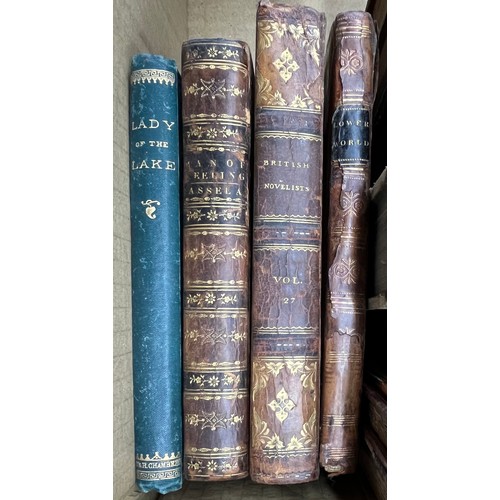 705 - A Quantity of 18th and 19th century leather bound books. Includes Volume 1-4, The Amours of the Chev... 