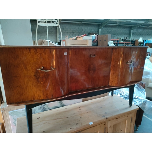 302B - Mid century 1960s side board on wooden supported frame