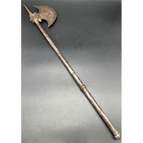 542 - Antique Indo- Persian axe. [60cm in length]