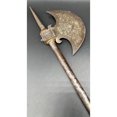 542 - Antique Indo- Persian axe. [60cm in length]