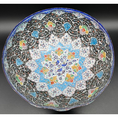 544 - Chinese Qianlong Canton enamel bowl and dish. [Dish- 29cm in diameter] [Bowl- 22cm in diameter]