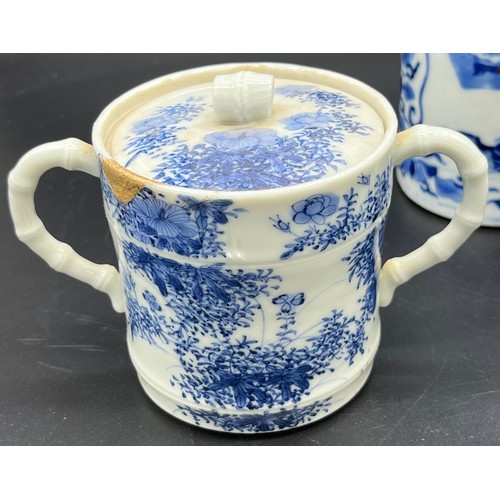 603 - A Collection of Chinese blue and white porcelain wares. Kangxi Nian Zhi - 