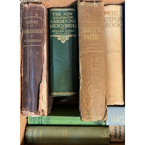 714 - A Quantity of books; History of Peeblesshire by W. Chambers. Sotts Poetry. The Keeper's Book by P.J.... 