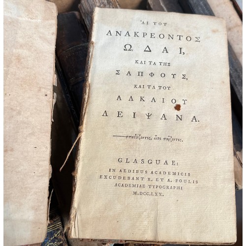 717 - A Quantity of 18th/ 19th century books; Scots Magazine- 1746. Novum Testamentum Graece- Adamus Dicki... 