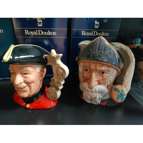 837 - A Collection of 4 Royal doulton Toby jug lncludes Jimmy Durante , Anthony & Cleopatra double sided T... 