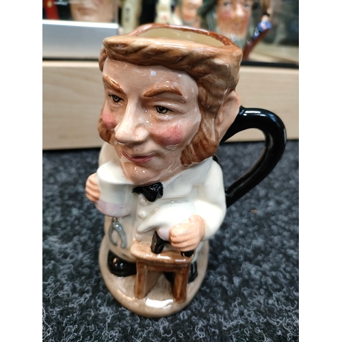 845 - A Collection of Royal doulton Toby small character jugs includes Dr Jekyll and Mr Hyde , the jester ... 