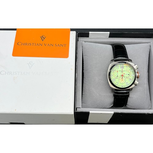 524 - Christian Van Sant Python Gent's Wristwatch, comes with box and card.