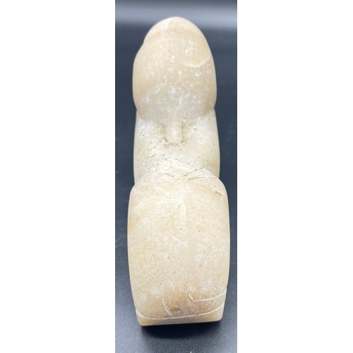 612 - Antique hand worked marble Egyptian sculpture. Possibly the Great Sphinx of Giza. [21.5cm in length]