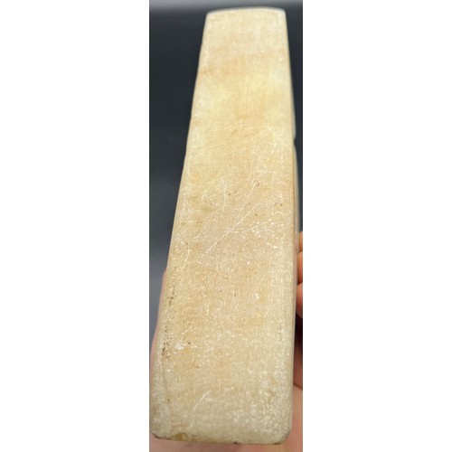 612 - Antique hand worked marble Egyptian sculpture. Possibly the Great Sphinx of Giza. [21.5cm in length]