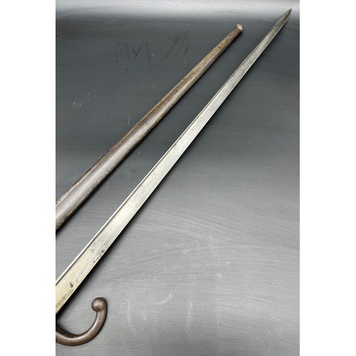 532 - 1876 French Bayonet with scabbard.