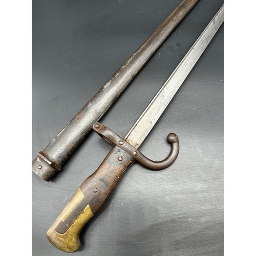 532 - 1876 French Bayonet with scabbard.