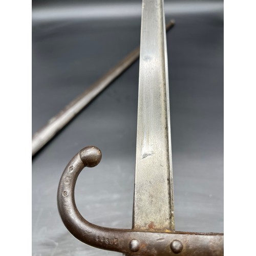 532 - 1876 French Bayonet with scabbard.