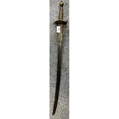 732 - 19th century antique sword with crested moon and three star marking. [74cm in length]