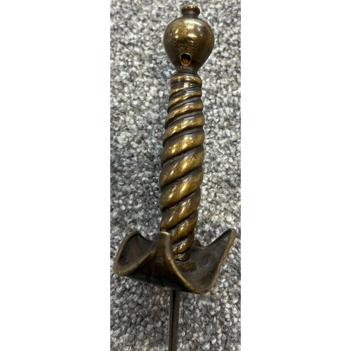 732 - 19th century antique sword with crested moon and three star marking. [74cm in length]