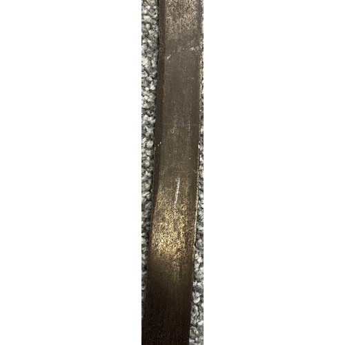 732 - 19th century antique sword with crested moon and three star marking. [74cm in length]