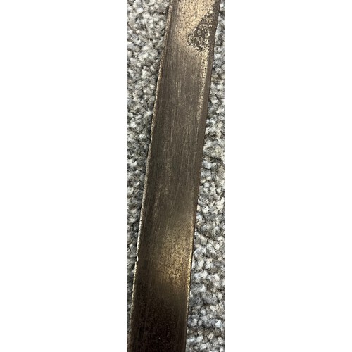 732 - 19th century antique sword with crested moon and three star marking. [74cm in length]