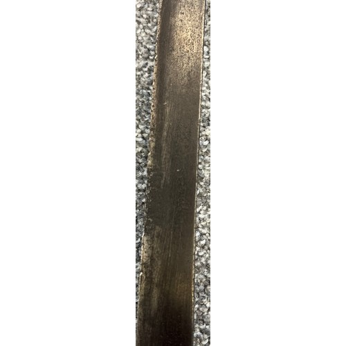 732 - 19th century antique sword with crested moon and three star marking. [74cm in length]