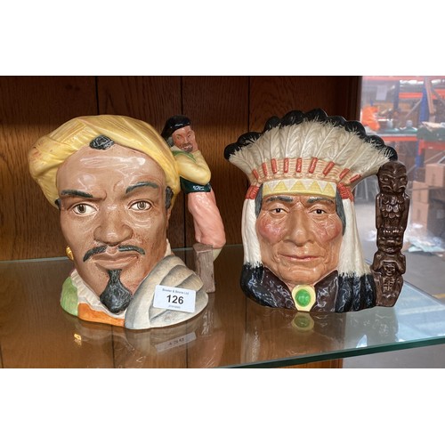 126 - Two Royal Doulton character toby jugs to include Othello- as found and North American Indian.