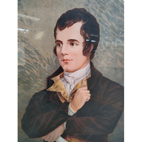 98A - Antique picture of sir Robert Burns fitted in a gilt frame .