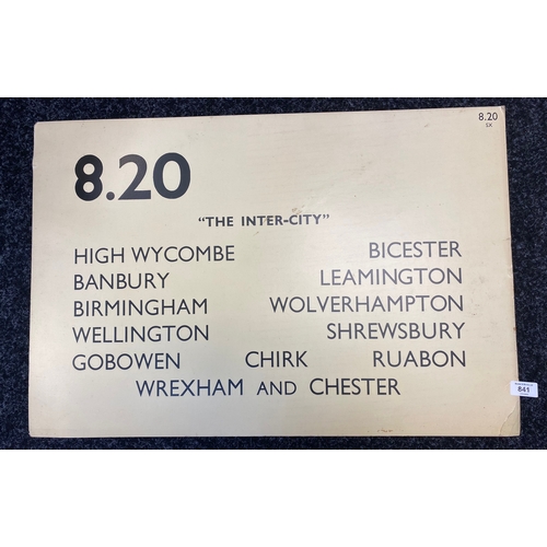 243 - Vintage style railway sign the InterCity